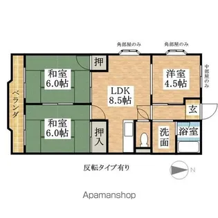 第二メゾンショーホー【302号室】の間取り