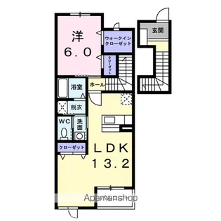 クリスタルハート【2階】の間取り