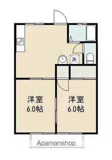 サンライフパラダイス B棟【203号室】の間取り