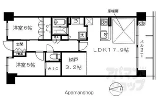 京都桂川つむぎの街 マークスクエア【1509号室】の間取り