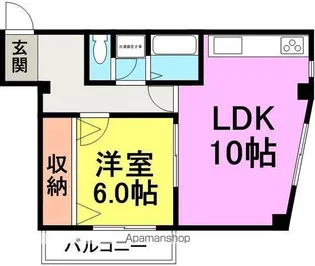 市隆ハイツ武庫之荘【3階】の間取り