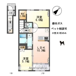 稲沢市小沢新築アパート【2階】の間取り