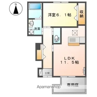 CADEL南昭和【1階】の間取り