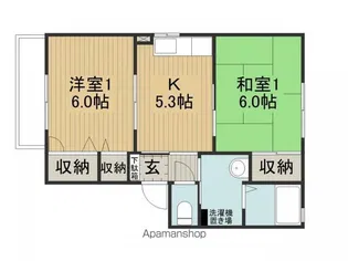 ディアス増沢C棟【C201号室】の間取り