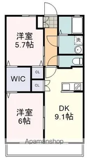 T−STYLE向敷地南【203号室】の間取り