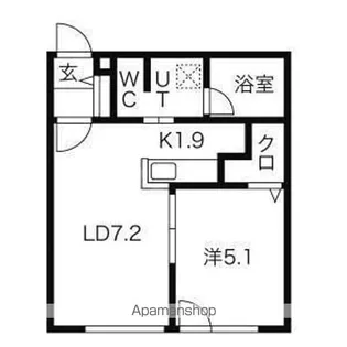AQUA GARDEN平岸EAST(アクアガーデン平岸イースト)【201号室号室】の間取り