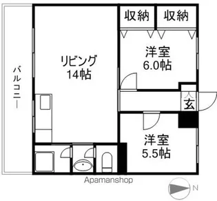 ミヤザキ第1マンション【2階】の間取り