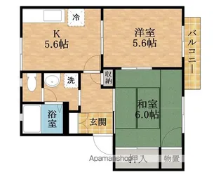 坂の久保ハイツE棟【1階】の間取り