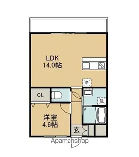 Apartment Moi【3階】の間取り