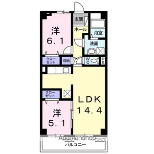 リベラ サンリット カーサ【4階】の間取り