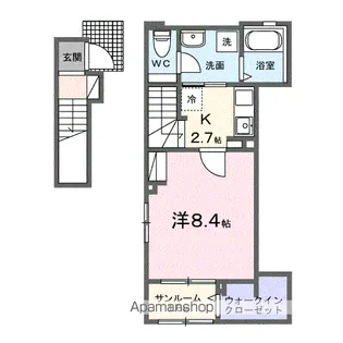 グランハイムⅠ【2階】の間取り