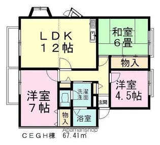 サンビレッジ船橋【2階】の間取り