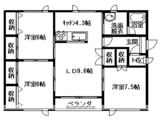 フリーダムB【2階】の間取り