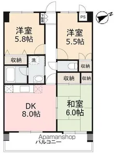 フォレスト木太【4階】の間取り