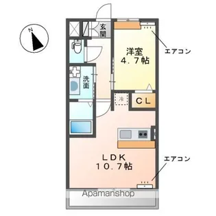 ロイヤル パピヨン【1階】の間取り