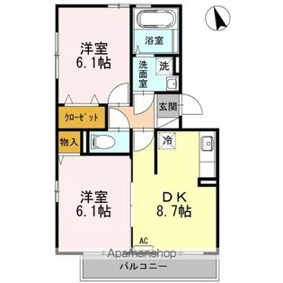 シャルマン西新井 I【3階】の間取り