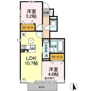 プリモステイツ【1階】の間取り