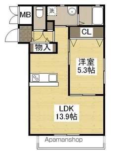 レジデンス東福山【203号室】の間取り