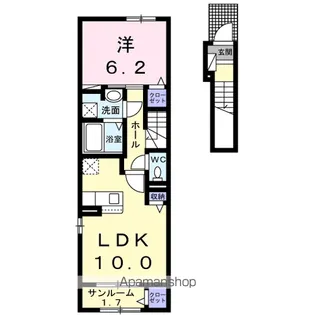 ブライトレジデンスC【2階】の間取り