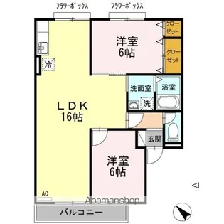 アネックス B【1階】の間取り