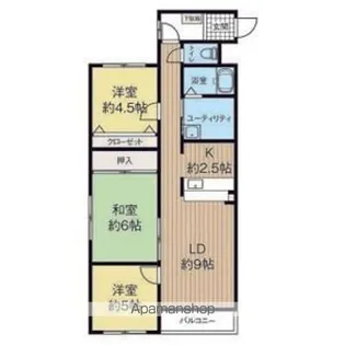 サウス15【3階】の間取り