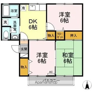 ロイヤルガーデン吉倉 D【1階】の間取り