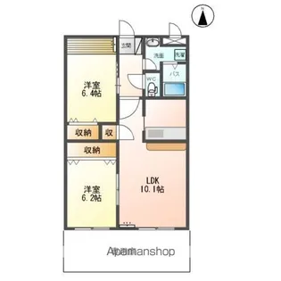 サンライズガーデン【105号室】の間取り