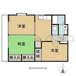 グリーンパレス【201号室】の間取り