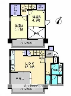 キュービックパレス【2階】の間取り