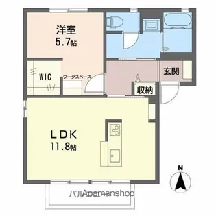 コスモスハイツABC【C101号室】の間取り