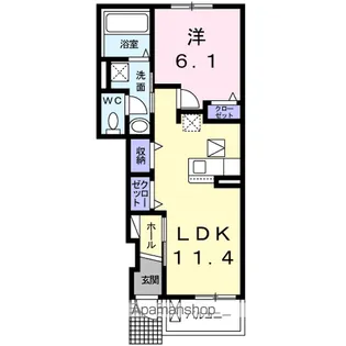 ファッショナブル【1階】の間取り