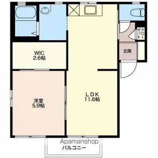 エスポワール古城【1階】の間取り