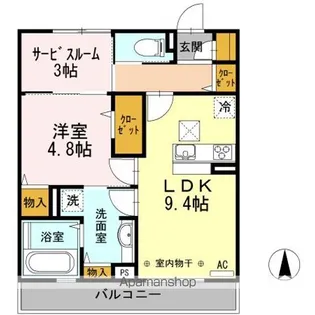 オリンピアパーク【2階】の間取り