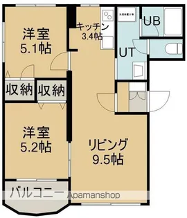リヴェラルガーデン壱番館【201号室】の間取り