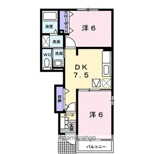 ボヌール落合【103号室】の間取り