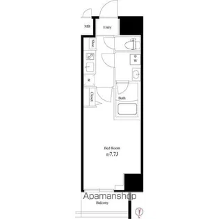 メインステージ錦糸町Ⅶラピス【5階】の間取り