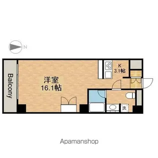 スクエア名駅南【6階】の間取り