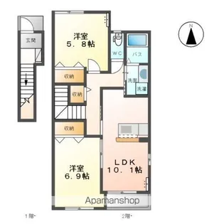 ドリームタウン【2階】の間取り