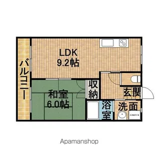 コーポ蘭Ⅳ【4階】の間取り