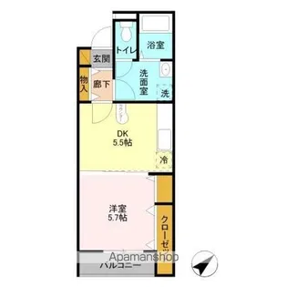 クレール・シャンブル【3階】の間取り