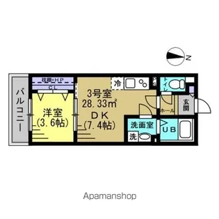 ザ・フォレスト北小金【1階】の間取り