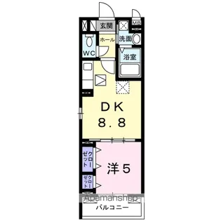 グランドゥール京田辺【1階】の間取り
