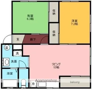 コーポあわら【2階】の間取り