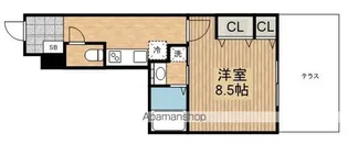 R−6COURT【103号室】の間取り