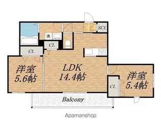 CASA REGIO堺東【3階】の間取り