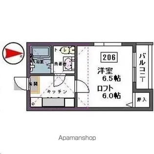 STAGE中田Ⅰ【2階】の間取り