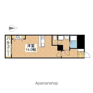 ロイジェント栄【4階】の間取り