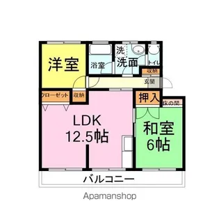 ハイツ芳愛【2階】の間取り