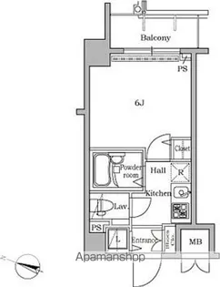 レジディア広尾Ⅱ【6階】の間取り