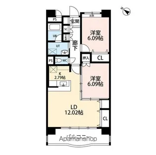 フェリシア柳都【5階】の間取り